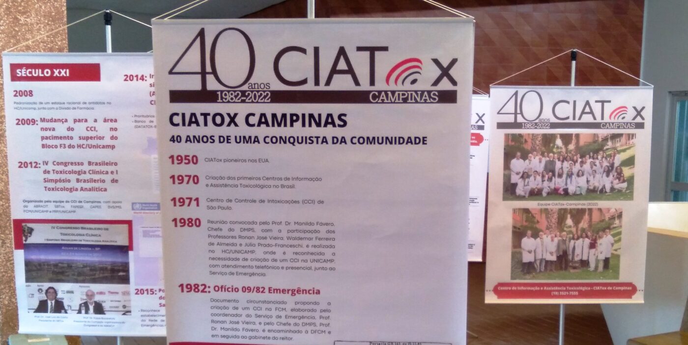 Exposição 40 anos CIATox – Hospital de Clínicas – UNICAMP