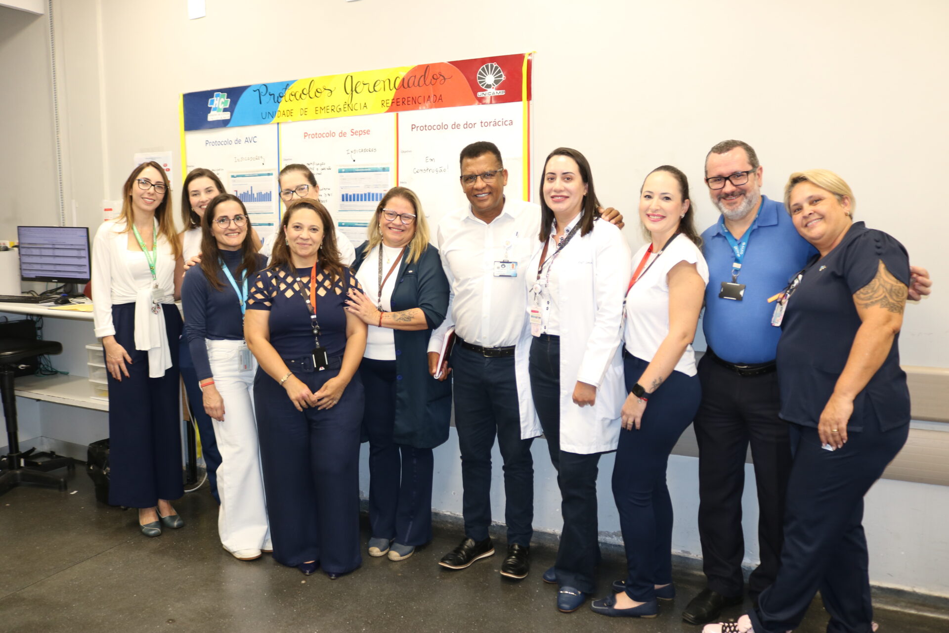 Inauguração painel protocolos sepse e avc